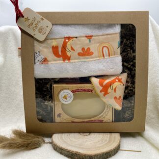 Coffret savon, gant de toilette et tipi pipi